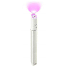 Appareil Anti-Imperfections Femme ergonomique avec lumière UV pour éliminer boutons et points noirs, soin de peau efficace et portable.