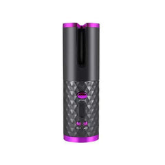 Appareil automatique pour boucler les cheveux design noir et violet compact et moderne