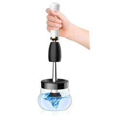 nettoyeur automatique pinceaux maquillage avec design compact tenu en main pour un nettoyage efficace