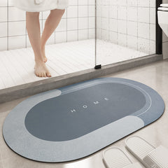 OneScale Tapis de salle de bain absorbant Gris design moderne – mise en situation