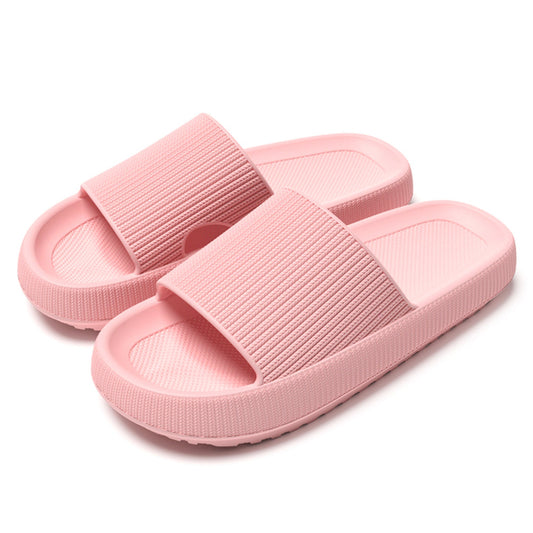 pantoufles d'intérieur antidérapantes roses confortables – vue principale
