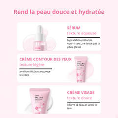 Soin de Peau Japonais Sakura - Révélez Votre Éclat Naturel - Stylée en ligneStylée en ligneStylée en ligneCoffret de soin visage japonais avec sérum, crème contour des yeux, et crème visage meilleur soin de peau japonais